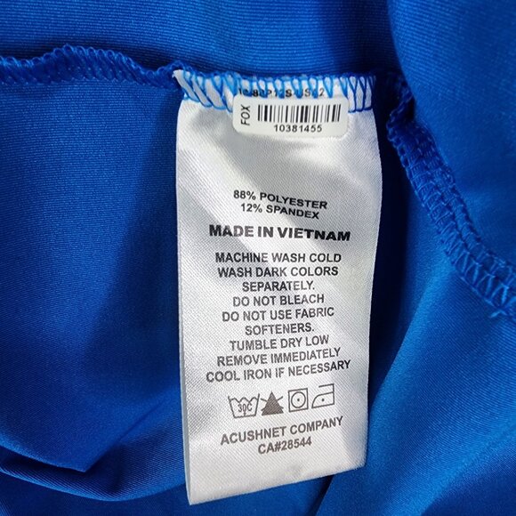 Mens Blue FootJoy Golf Polo Shirt Short Sleeve Polyester Stretch Size XL - Picture 5 of 9